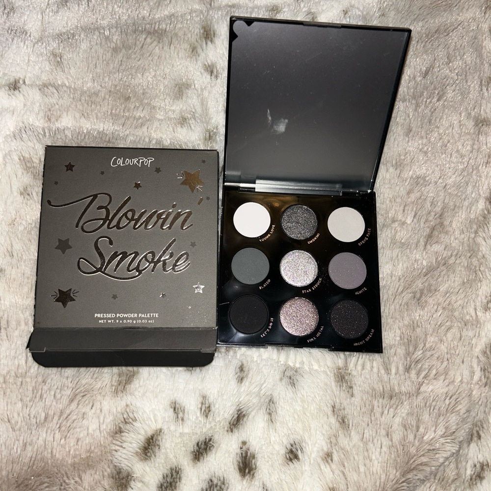 ColourPop Blowin' Smoke Eyeshadow Palette - Bold Black and Gray Tones